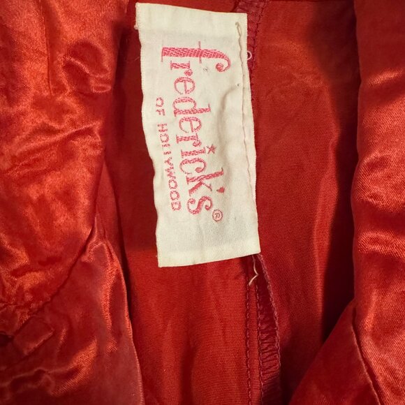 Vintage 1970s/80s Frederick's of Hollywood Red Satin Disco Jumpsuit - Picture 5 of 6